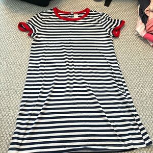 H&M Navy/White Striped Mini Dress — SIZE SMALL!
